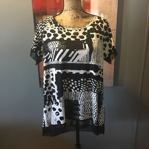 High Low Round Neck Tee